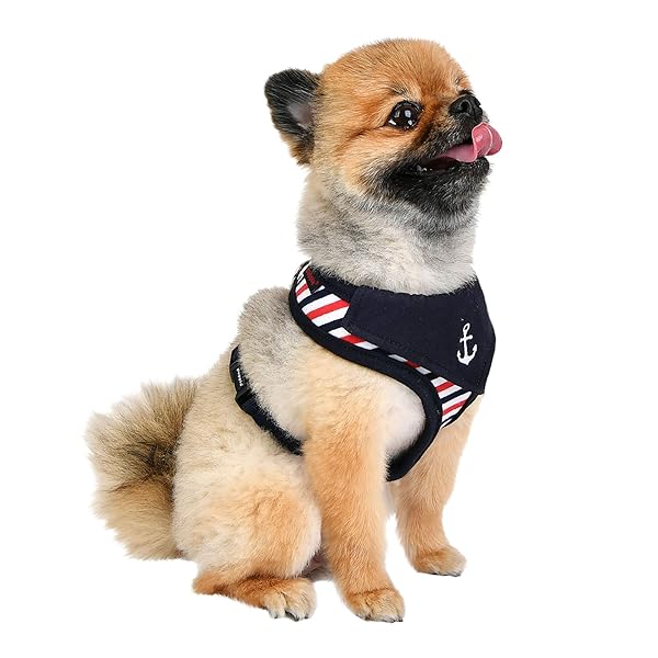 Puppia Puppia Seaman Harness A Navy Large for Dogs Comfortable and Stylish Pet Gear - View 3 of 4