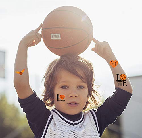 Oringaga Oringaga 300 Basketball Temporary Tattoos for Kids Sports Birthday Party Supplies Goodie Bag Stuffers Motivational Stickers 24 Sheets - View 4 of 5