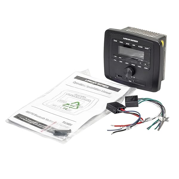 Magnadyne Dual Zone Multimedia Stereo Receiver Bluetooth USB AUX AM FM for RV Motorcycle Power Sports Campers - View 8 of 10