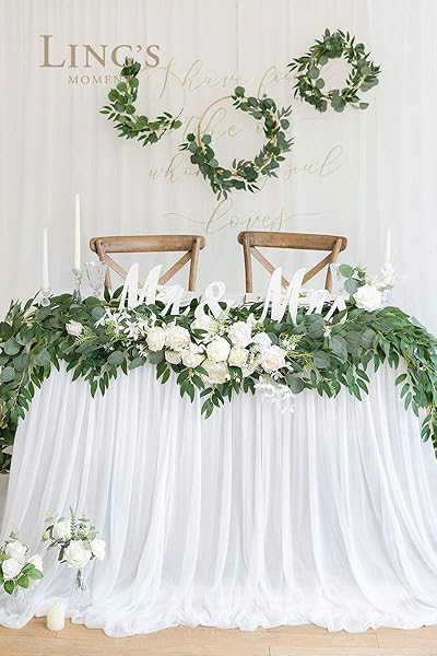 Ling's moment Ling's Moment 5.9ft Artificial Eucalyptus and Willow Garland for Wedding Backdrops Arch and Flower Decor - View 5 of 8
