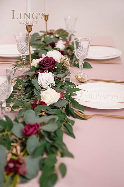 Ling's moment Ling's Moment 5.9ft Artificial Eucalyptus and Willow Garland for Wedding Backdrops Arch and Flower Decor - View 6 of 8