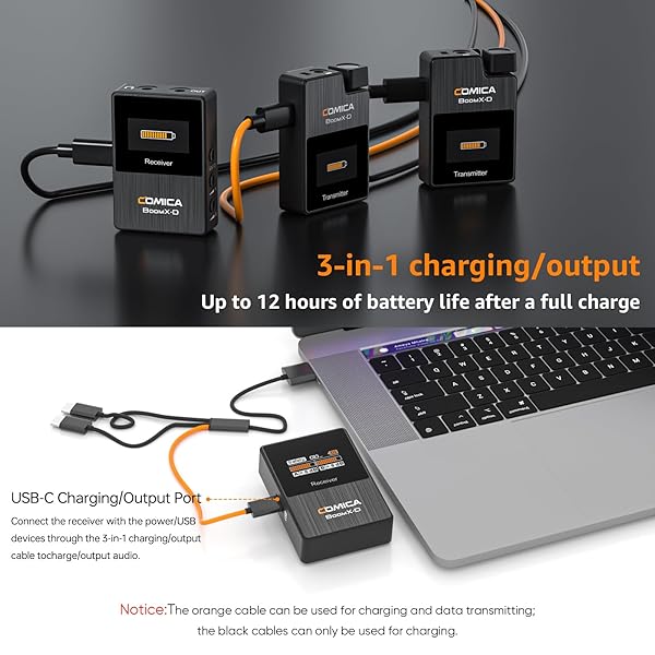 COMICA comica Wireless Lavalier Microphone, BoomX-D2 2.4G Compact Wireless Lapel Microphone System with 2 Transmitter and 1 Receiver,Lav Mic for Smartphone Camera Podcast Interview YouTube Facebook Live - View 4 of 9