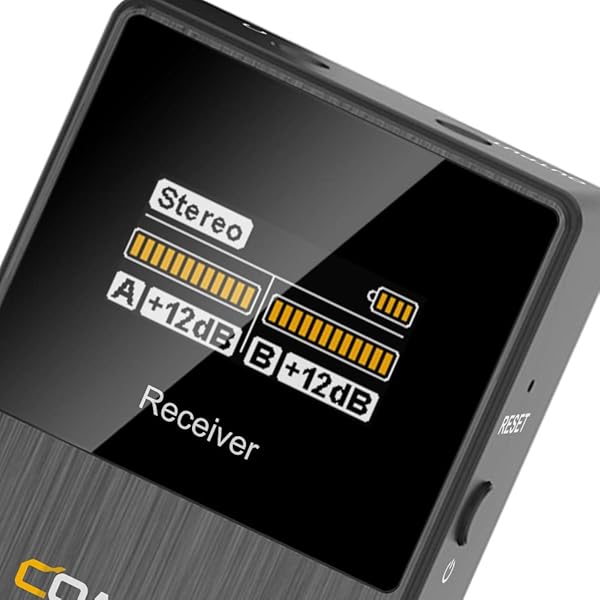 COMICA comica Wireless Lavalier Microphone, BoomX-D2 2.4G Compact Wireless Lapel Microphone System with 2 Transmitter and 1 Receiver,Lav Mic for Smartphone Camera Podcast Interview YouTube Facebook Live - View 9 of 9