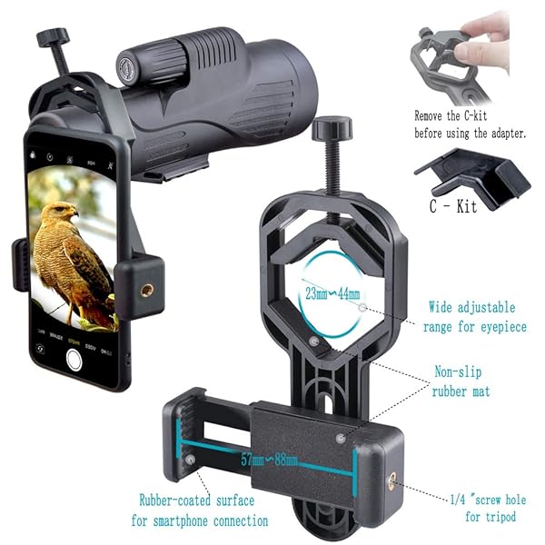 starboosa Starboosa Smartphone Telescope Adapter: Universal Camera Mount for iPhone, Samsung, LG & More - Perfect for Telescopes & Binoculars - View 3 of 7