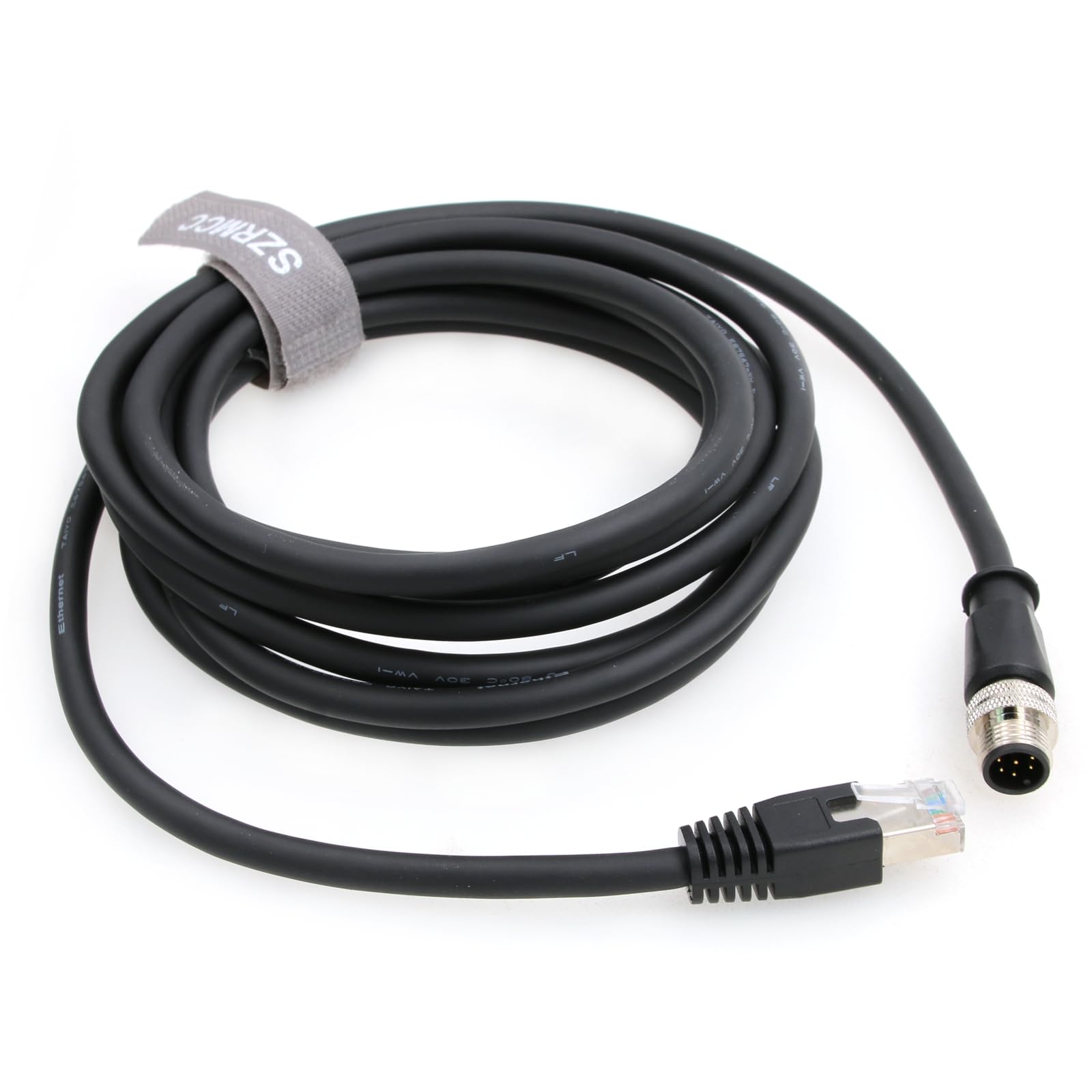 SZRMCC SZRMCC M12 A Code 8 Pin Male to RJ45 Ethernet Cable Cat6 Gigabit Waterproof for Cognex in-Sight 7000 DMR-300 Industrial Camera 1m - View 3 of 5