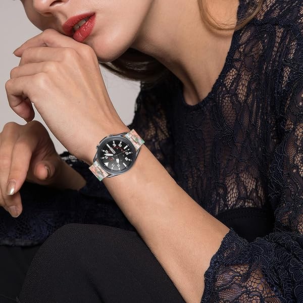 SPINYE SPINYE Colorful Resin Watch Bands for Samsung Galaxy Watch 46mm Huawei Watch GT5 GT4 GT3 GT2 22mm Strap for Women Men Pink Green - View 6 of 9