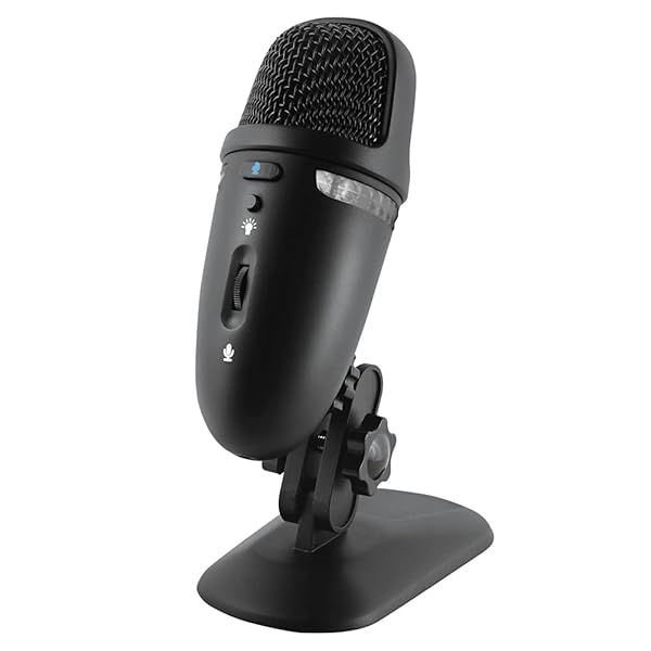 Cyber Acoustics Cyber Acoustics Premium USB Microphone Dual Recording Patterns 24bit for Podcasting Vlogging Compatible with PC and Mac CVL2009