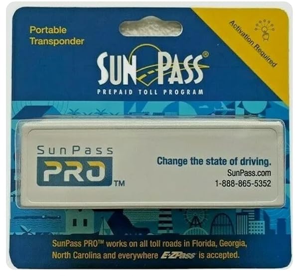 Sunpass Bluenin Sunpass Portable Prepaid Toll Transponder for Florida Efficient Toll Payment Solution
