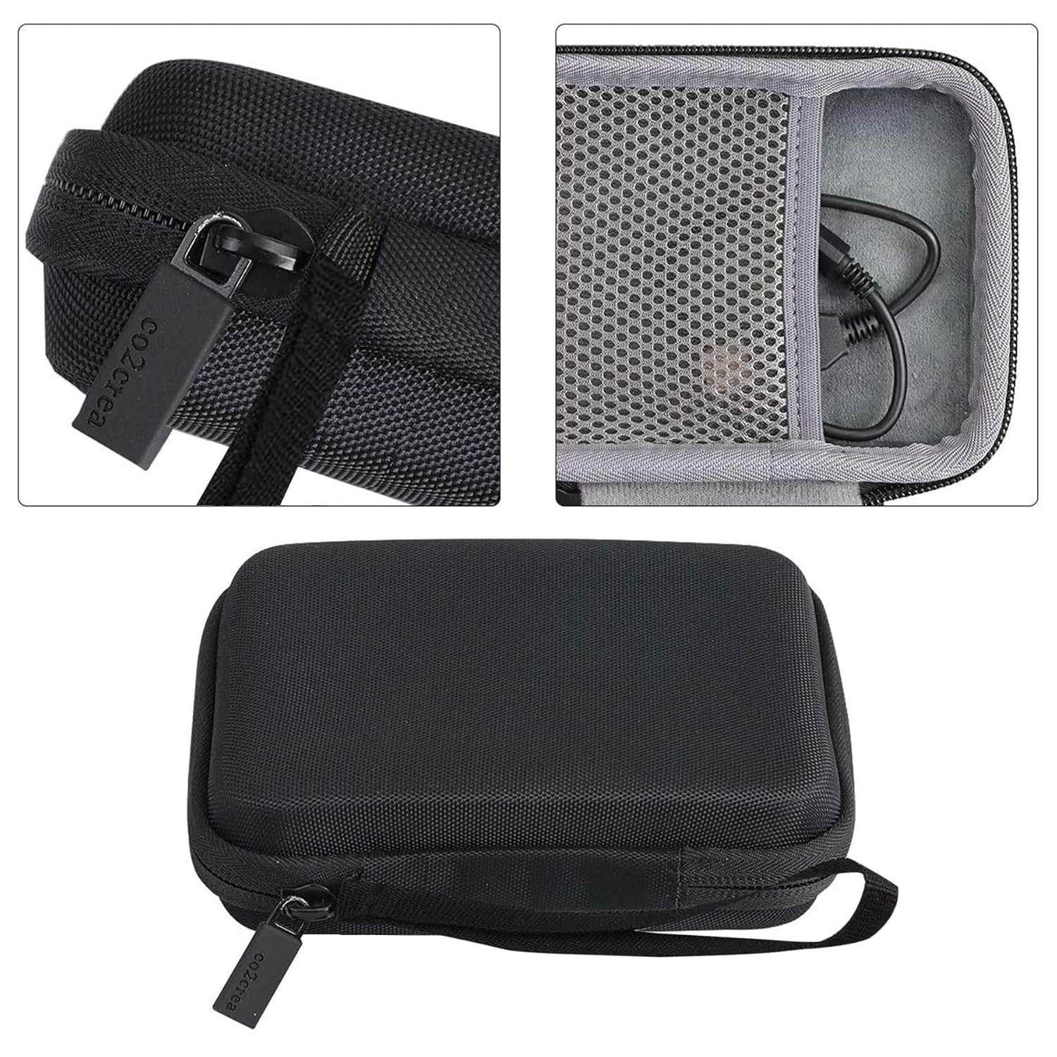 co2CREA co2CREA Hard Travel Case for Samsung T7 Touch Portable SSD 500GB 1TB 2TB Black Case with Grey Interior - View 4 of 6