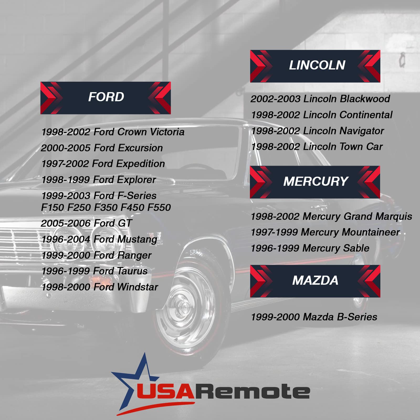 USARemote USARemote Key Fob Keyless Entry for Ford F150 F250 F350 Escape Expedition Explorer with 80 Bit Key Black Plastic Pickup Truck SUV - View 7 of 9