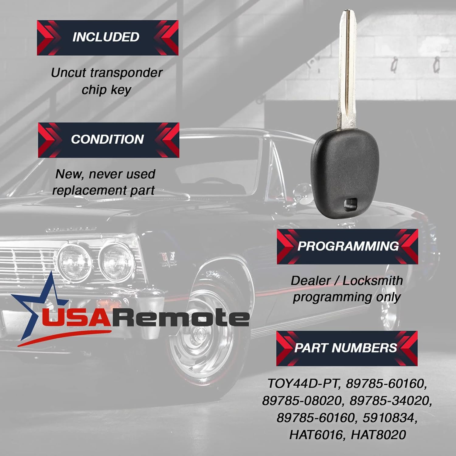 USARemote Keyless Entry Remote Fob and Ignition Key for 2003-2008 Toyota 4Runner and Sequoia HYQ12BBX 4C - View 6 of 9