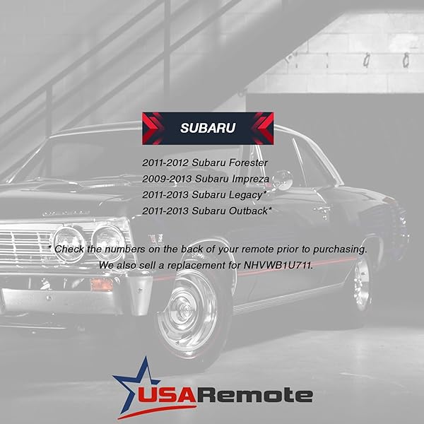 USARemote Key Fob for Subaru Forester Impreza Legacy Outback Keyless Entry Remote Set of 2 CWTWB1U819 - View 6 of 8