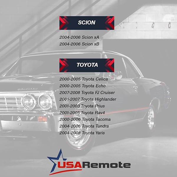 USARemote Keyless Entry Remote Fob and Ignition Key for 2001 2002 2003 Toyota Highlander and Prius HYQ12BBX 4C - View 6 of 11