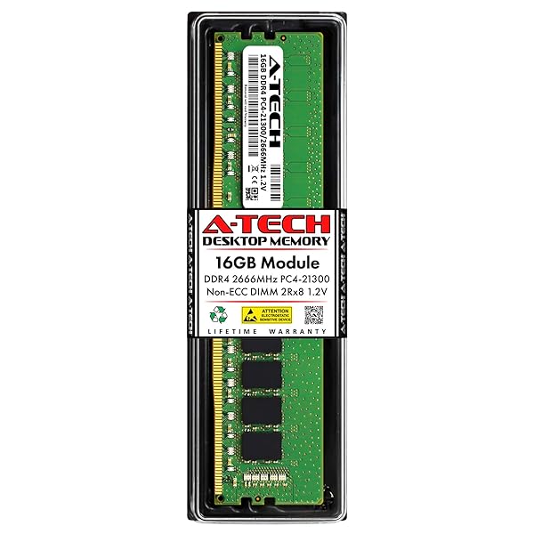 A-Tech A-Tech 16GB DDR4 2666MHz RAM Replacement for Samsung M378A2K43CB1-CTD Non-ECC 288-Pin Memory Module - View 2 of 8