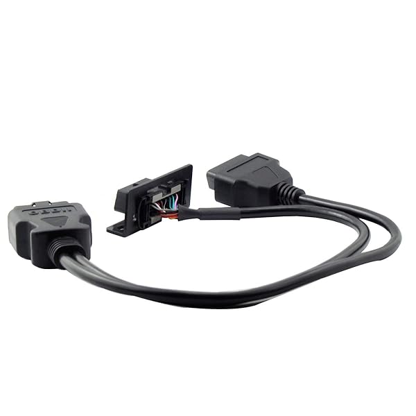 iKKEGOL iKKEGOL OBD2 Full 16 Pin Splitter Y Open Cable J1962 Male to 2 Female Connector for Diagnostic DIY Extension Adapter 50cm 1 Pcs - View 8 of 11