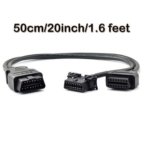 iKKEGOL iKKEGOL OBD2 Full 16 Pin Splitter Y Open Cable J1962 Male to 2 Female Connector for Diagnostic DIY Extension Adapter 50cm 1 Pcs - View 11 of 11