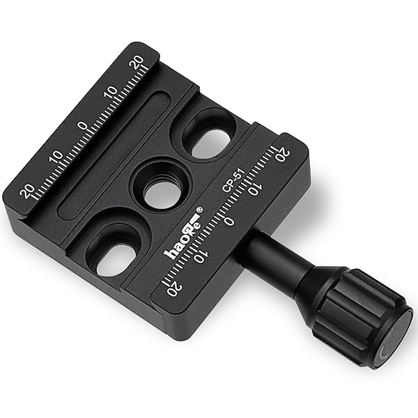 Haoge Haoge CP-51L 50mm Screw Knob Clamp Adapter Mount Long Arm Quick Release QR Plate for Camera Tripod Ballhead Monopod Fit Arca Swiss - View 3 of 10
