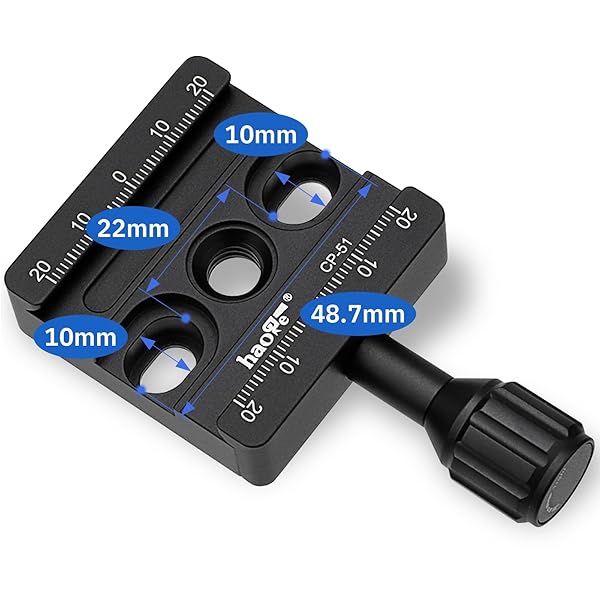 Haoge Haoge CP-51L 50mm Screw Knob Clamp Adapter Mount Long Arm Quick Release QR Plate for Camera Tripod Ballhead Monopod Fit Arca Swiss - View 5 of 10