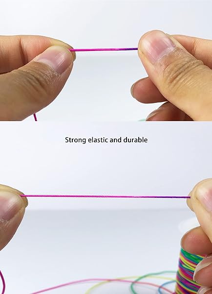 Phinicco Elastic Beading Cords 100m Rainbow 1mm Stretch String for Jewelry Making Bracelets Crafts Pony Beads and Beading Thread - View 6 of 9