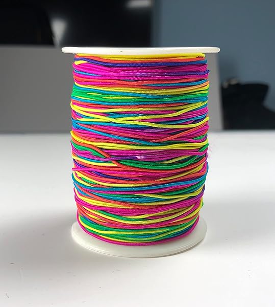 Phinicco Elastic Beading Cords 100m Rainbow 1mm Stretch String for Jewelry Making Bracelets Crafts Pony Beads and Beading Thread - View 9 of 9