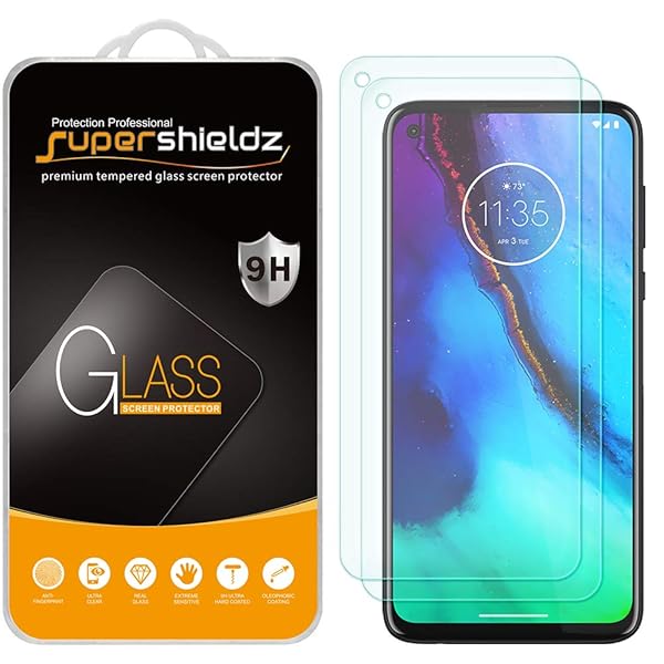 Supershieldz Supershieldz 2 Pack Tempered Glass Screen Protector for Motorola Moto G Stylus 2020 Anti Scratch Bubble Free - View 3 of 7