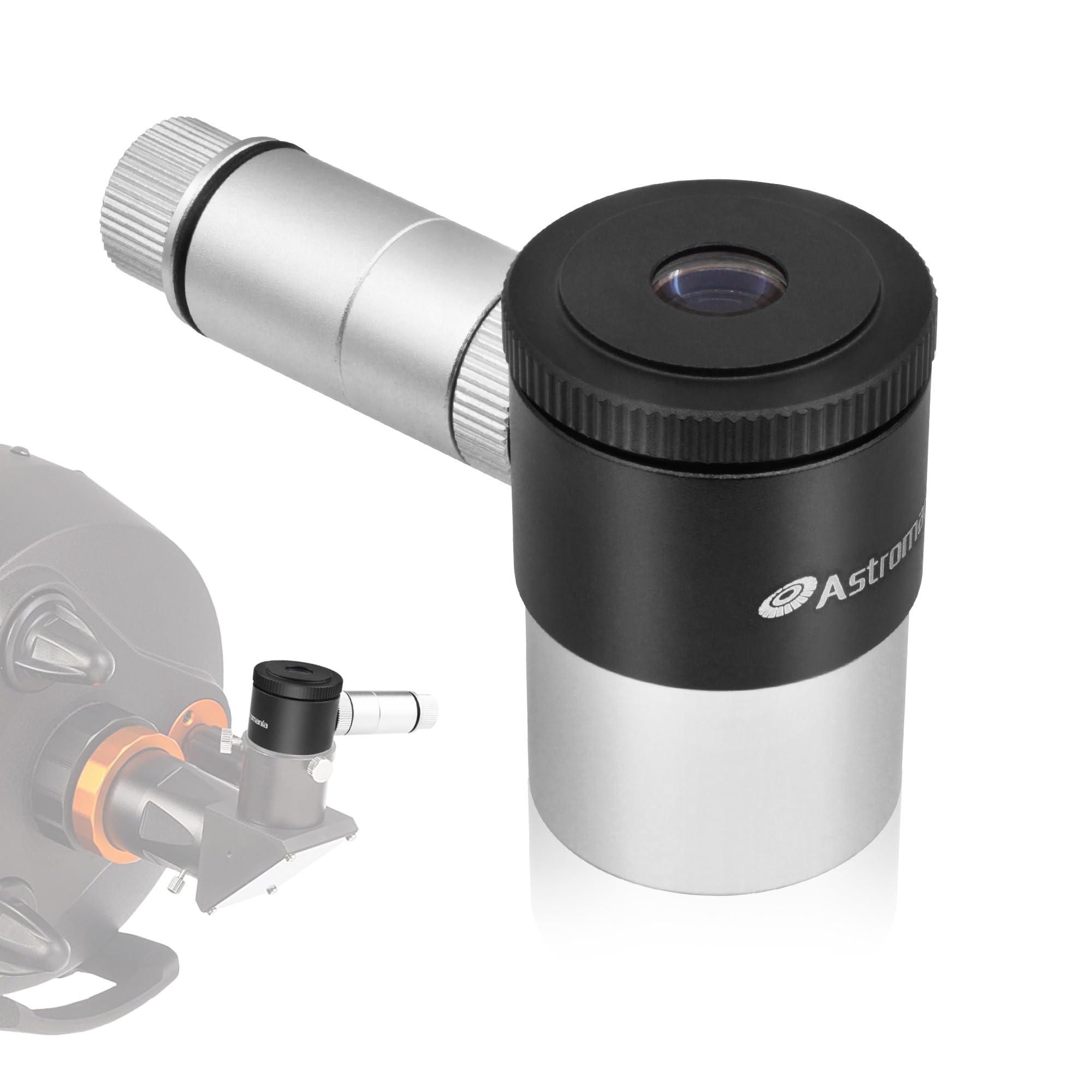 Astromania 12.5mm Illuminated Reticle Plossl Telescope Eyepiece with Adjustable Focus and LED Illumination