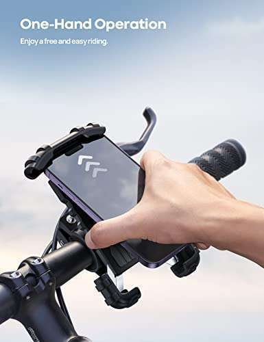 Lamicall "Top Lamicall Bike Phone Holder: Secure Mount for iPhone 15 Pro Max & More - Fits 4.7" to 6.8" Smartphones" - View 3 of 8