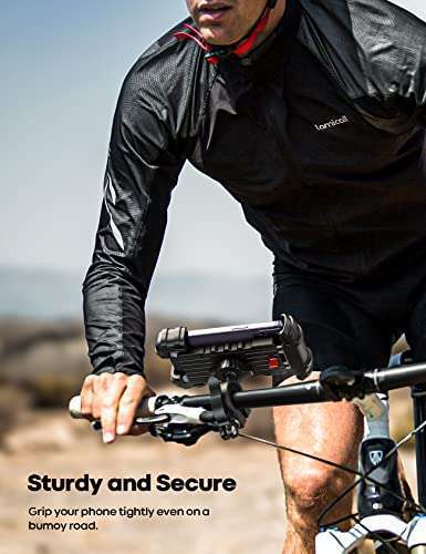 Lamicall "Top Lamicall Bike Phone Holder: Secure Mount for iPhone 15 Pro Max & More - Fits 4.7" to 6.8" Smartphones" - View 5 of 8