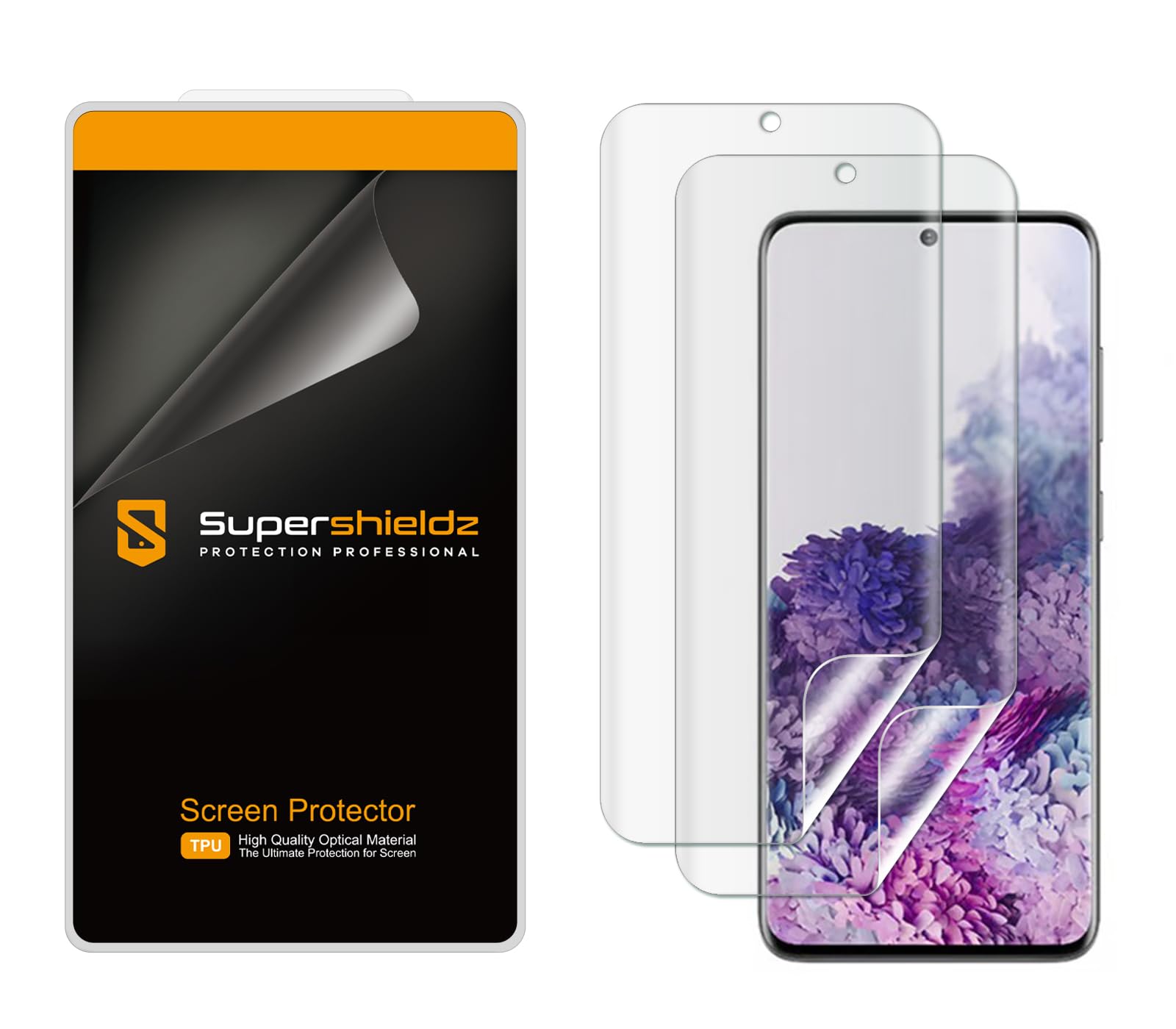Supershieldz 2 Pack Screen Protector for Samsung Galaxy S20 5G High Definition Clear TPU Shield