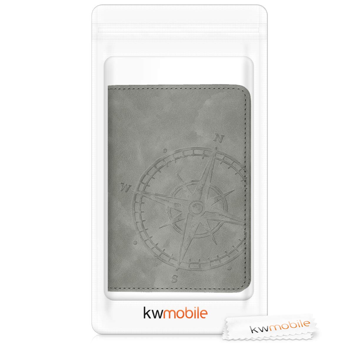 kwmobile kwmobile Car Document Holder Registration and Insurance Holder PU Leather Grey for Vehicle Documents and Cards - View 4 of 8