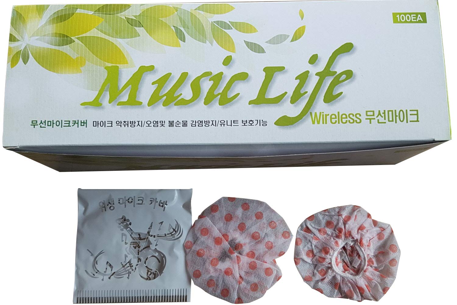 MUSIC LIFE 100 PCS Disposable Microphone Covers for Hygiene Karaoke Sponge Cap Pack of 50 Mic Grill Skin Covers