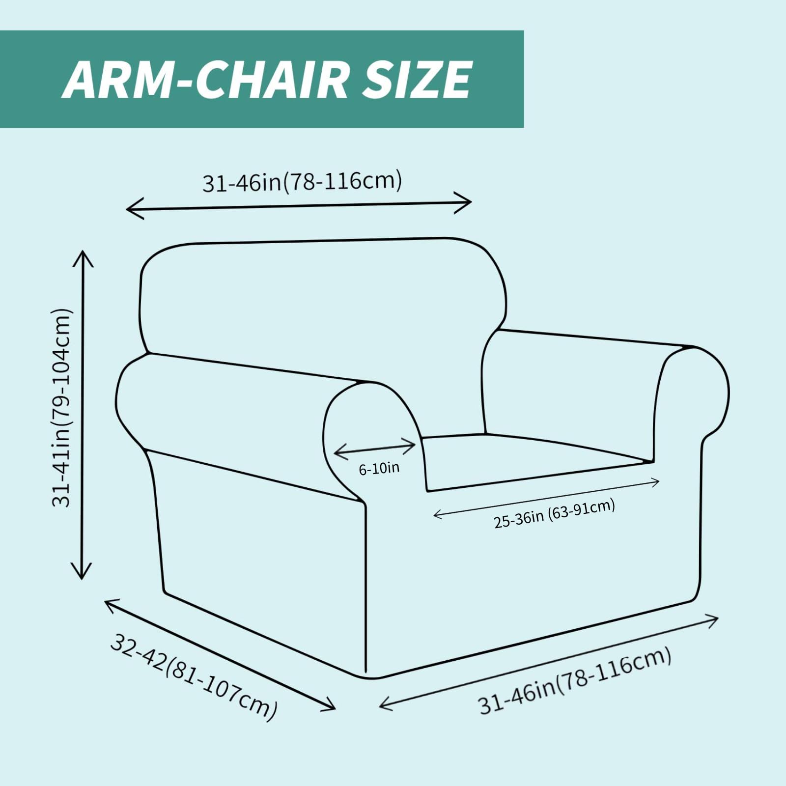 YEMYHOM YEMYHOM High Stretch Jacquard Couch Cover Pet Proof Armchair Slipcover Non Slip Furniture Protector for Living Room Small Teal - View 5 of 7