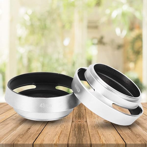 Pomya Pomya 2pcs Aluminum Alloy 43mm Lens Hood for Leica - Silver Metal Replacement for Enhanced Photography - View 4 of 10