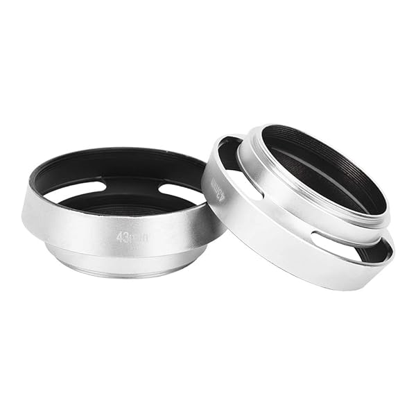 Pomya Pomya 2pcs Aluminum Alloy 43mm Lens Hood for Leica - Silver Metal Replacement for Enhanced Photography - View 2 of 10