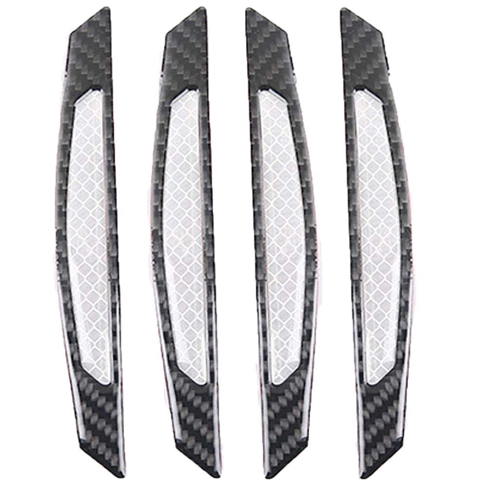 ZYTC ZYTC 4pcs 3D Super Reflective Carbon Fiber Strips for Car Door Edge Bumper Anti-Scratch Protection Universal Open Green Trim Stickers - View 5 of 9