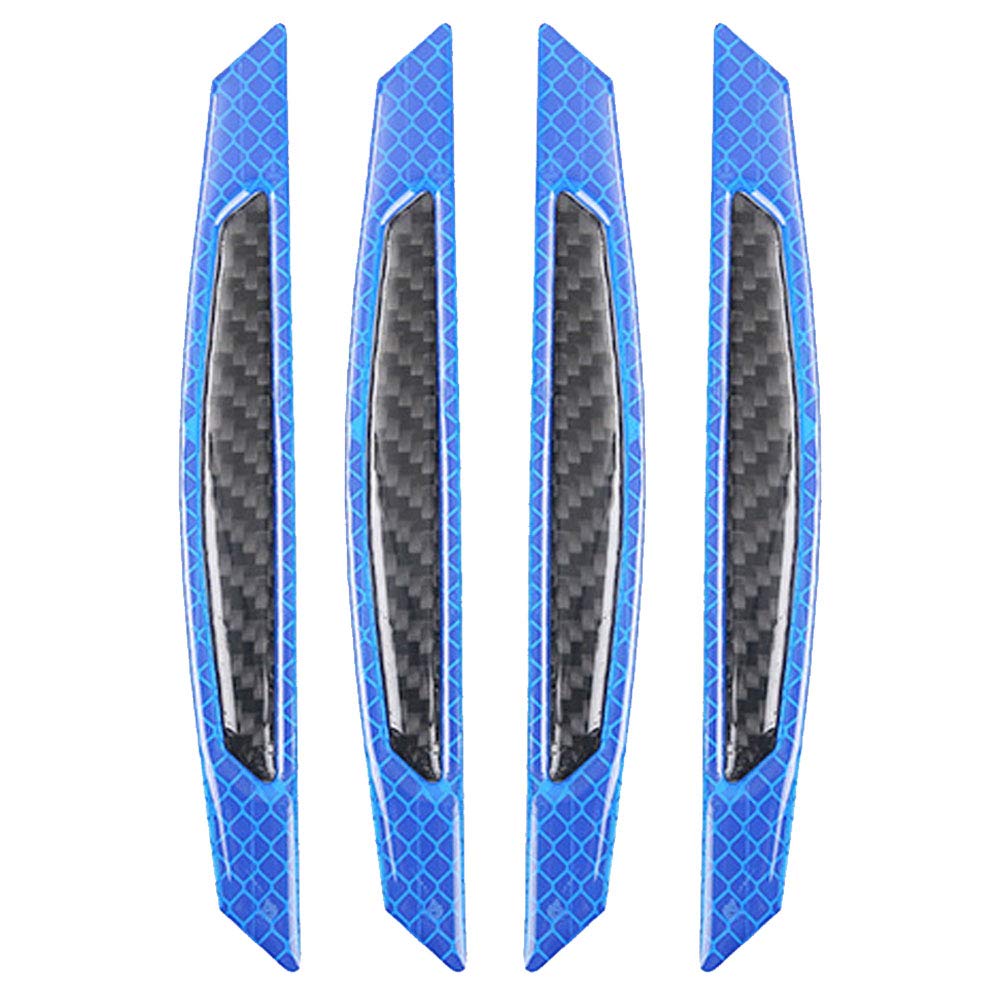 ZYTC ZYTC 4pcs 3D Super Reflective Carbon Fiber Strips for Car Door Edge Bumper Anti-Scratch Protection Trim Stickers Universal Open White - View 7 of 9