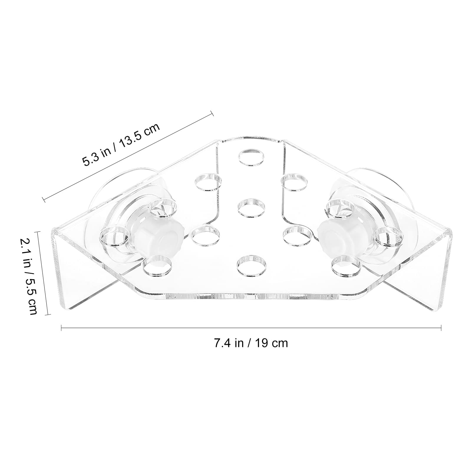 POPETPOP POPETPOP Coral Rack Transparent Fish Tank Coral Holder with Suction Cup Acrylic Base for Aquarium 13 Plug Holes - View 7 of 9