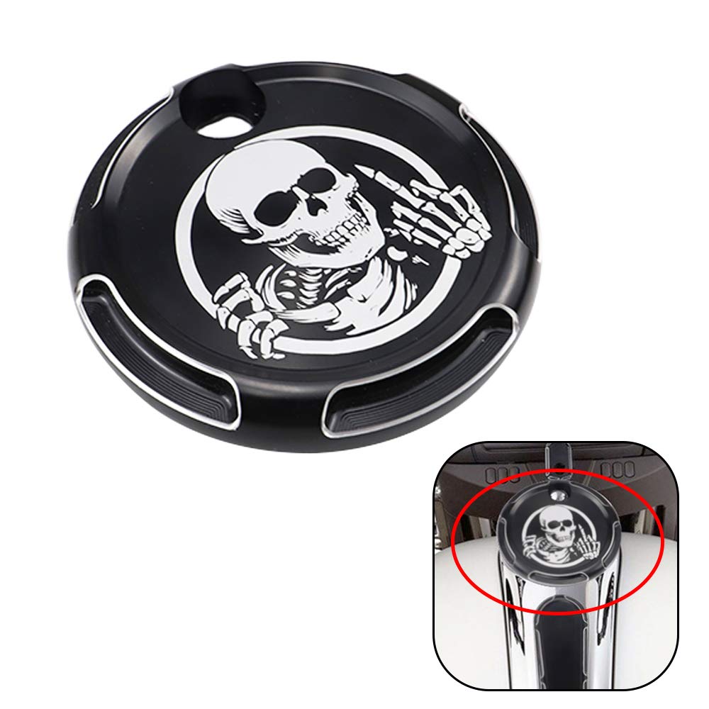 GUAIMI GUAIMI Fuel Tank Door Cover for Harley Touring Electra Street Glide FLHX FLTR FLHT 2008-2018 Skeleton Design Dash Accessory - View 8 of 8