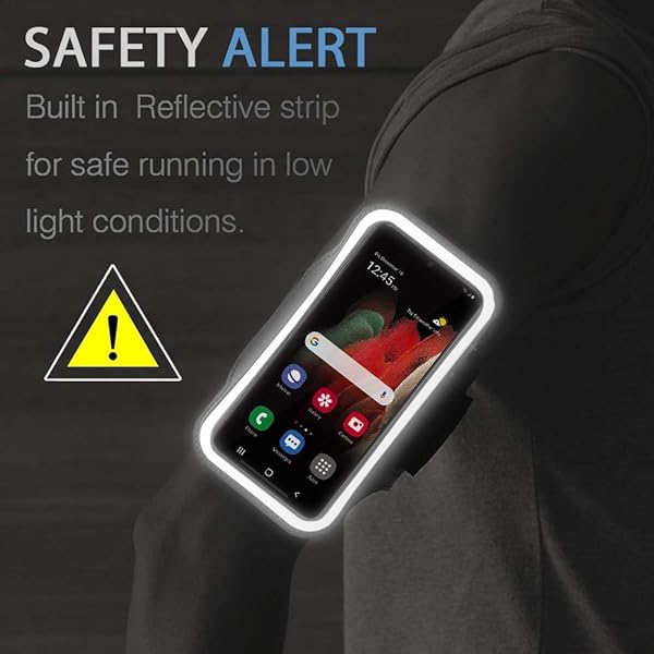 JEMACHE JEMACHE Galaxy S20 Ultra Armband for Gym Running Workouts Arm Band Case with Key Holder for Samsung Galaxy S20 Ultra 5G A70 A71 Black - View 8 of 8