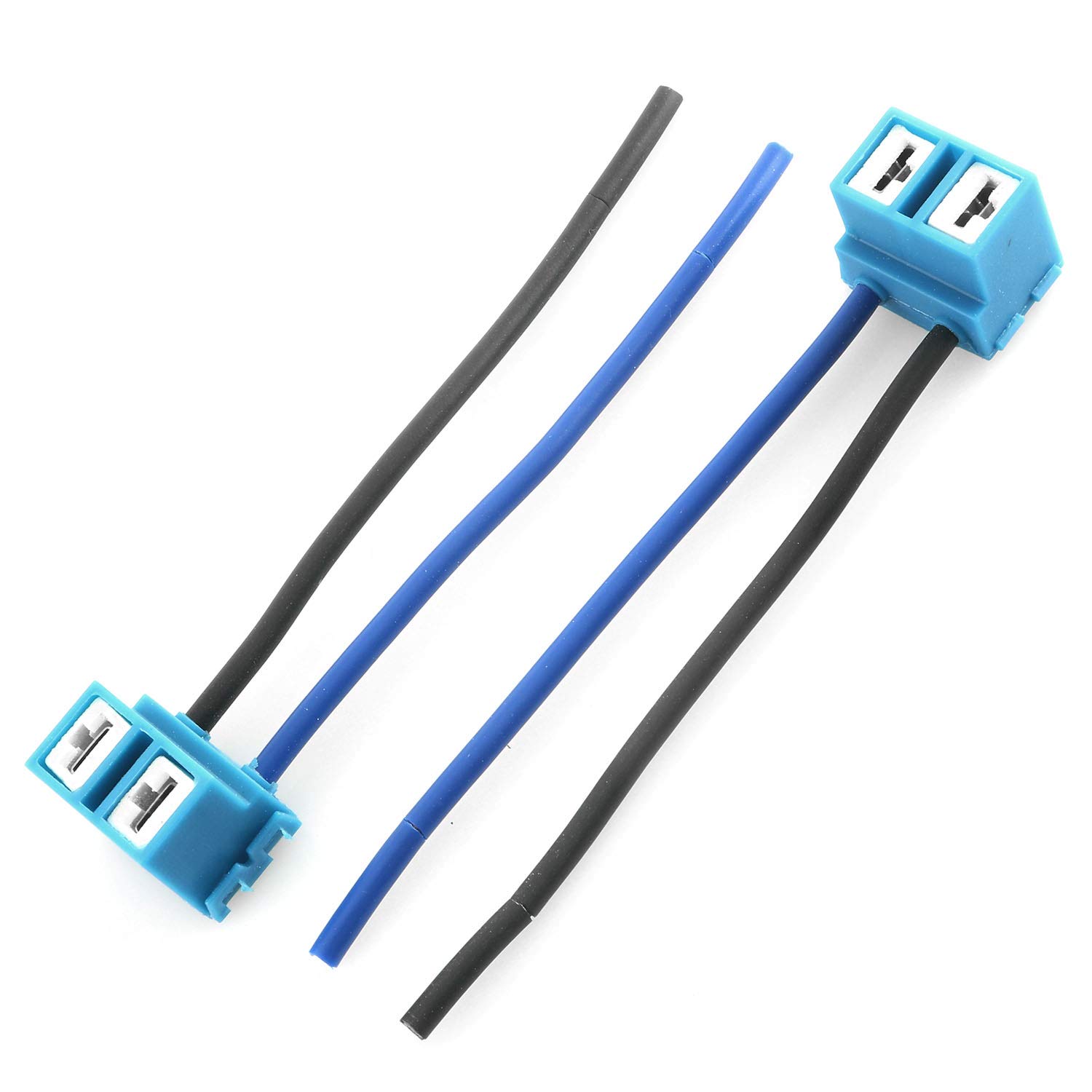 DGZZI 2PCS H7 Headlight Bulb Right Angle Ceramic Socket Plug Connector Adapter Wiring Harness for Easy Installation