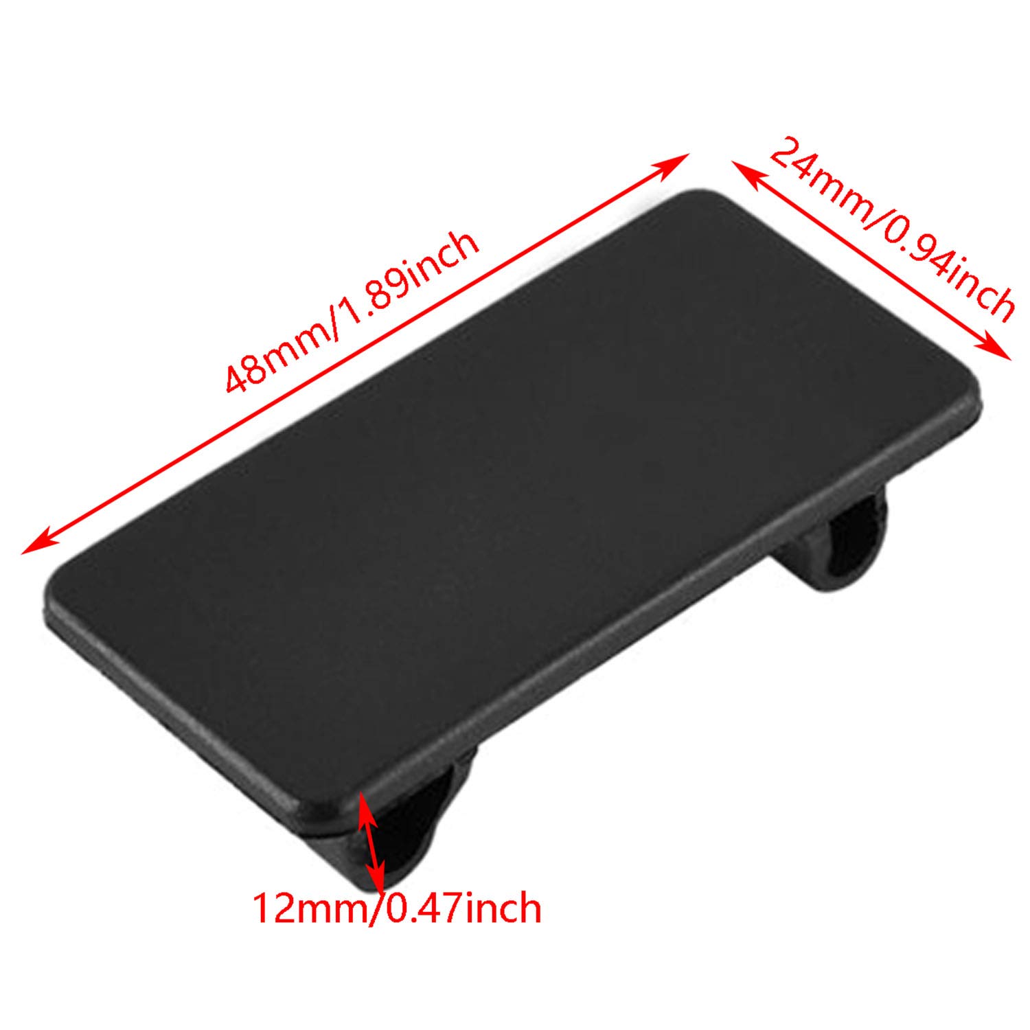 DGZZI DGZZI Rocker Switch Panel 4PCS Black ABS Rectangular Snap-in Hole Plug Cover Bracket Filler for Easy Installation - View 3 of 6