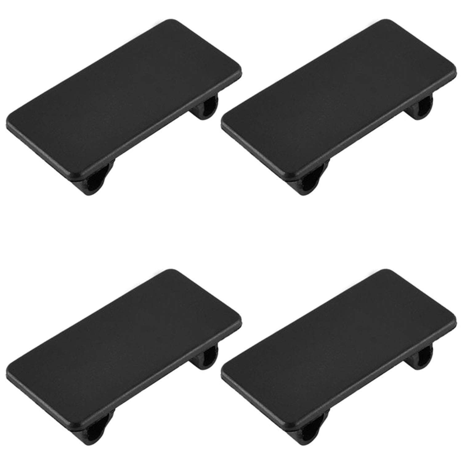 DGZZI Rocker Switch Panel 4PCS Black ABS Rectangular Snap-in Hole Plug Cover Bracket Filler for Easy Installation