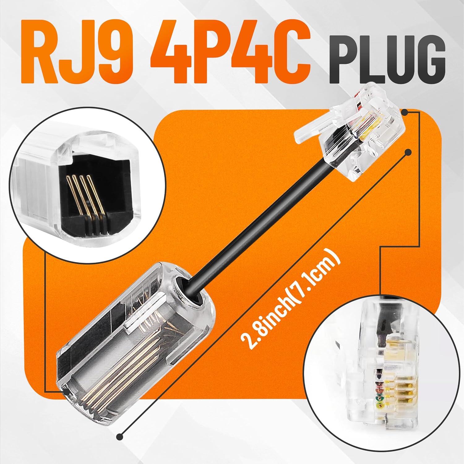 Uvital Uvital Telephone Cord Detangler 6 Pack Anti Tangle Handset Cable 360 Degree Rotating Swivel Cord Untangler for Landline Black - View 4 of 6