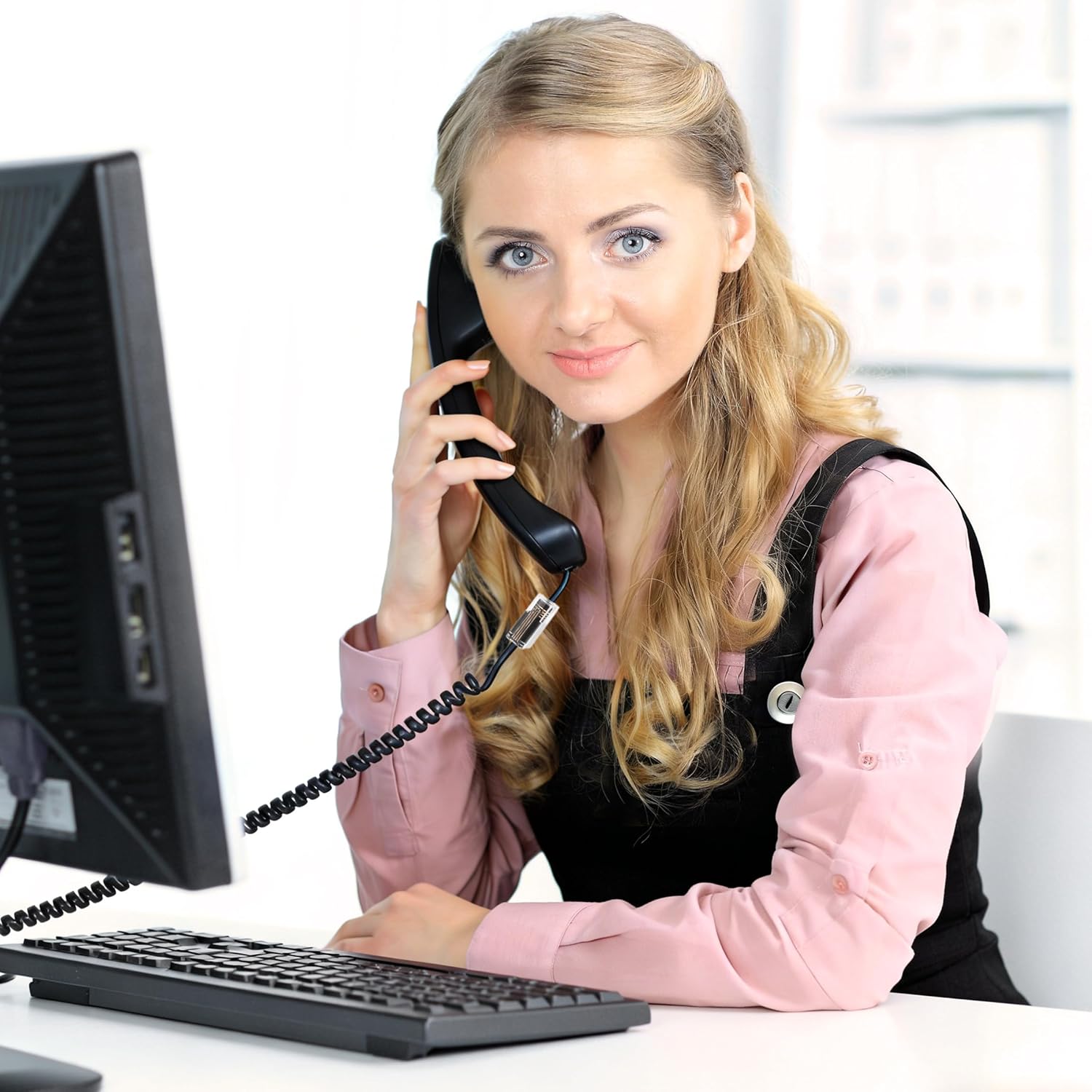 Uvital Uvital Telephone Cord Detangler 6 Pack Anti Tangle Handset Cable 360 Degree Rotating Swivel Cord Untangler for Landline Black - View 5 of 6