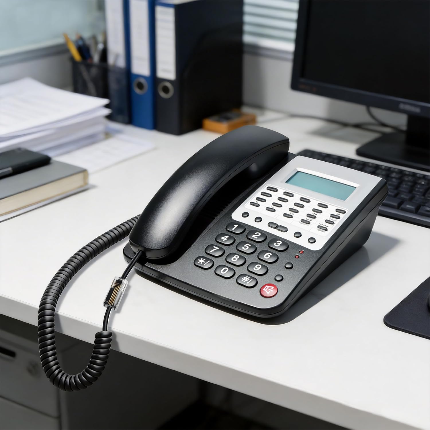 Uvital Uvital Telephone Cord Detangler 6 Pack Anti Tangle Handset Cable 360 Degree Rotating Swivel Cord Untangler for Landline Black - View 6 of 6