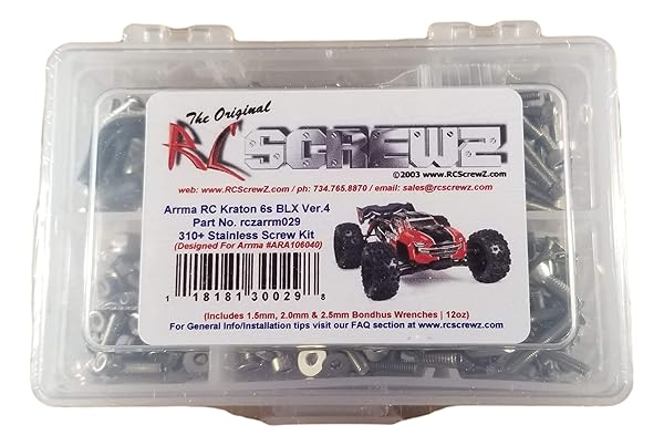 RC Screwz RCScrewZ Stainless Steel Screw Kit ara029 for Arrma RC Kraton 6s BLX Ver 4 High Quality Replacement Parts - View 2 of 6