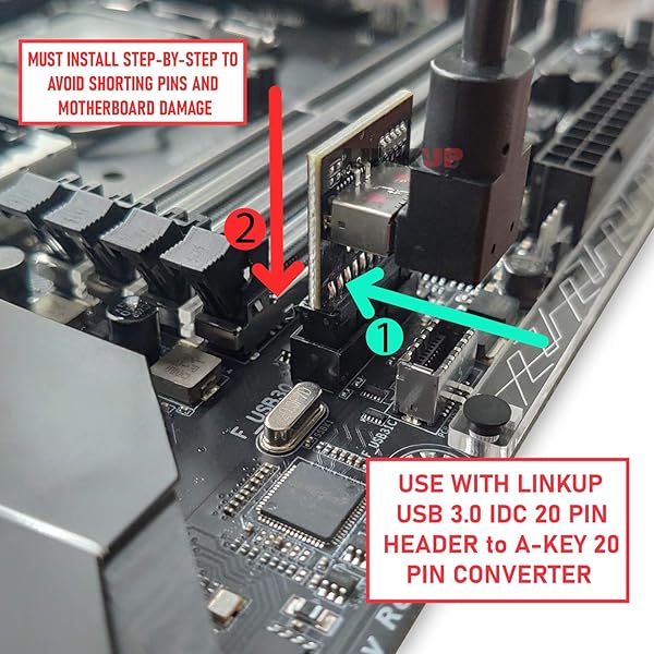 LINKUP LINKUP USB 3.2 Gen 2x2 20Gbps USB-C Internal Panel Cable - 40cm Extension Adapter with PCI Bracket - View 9 of 9