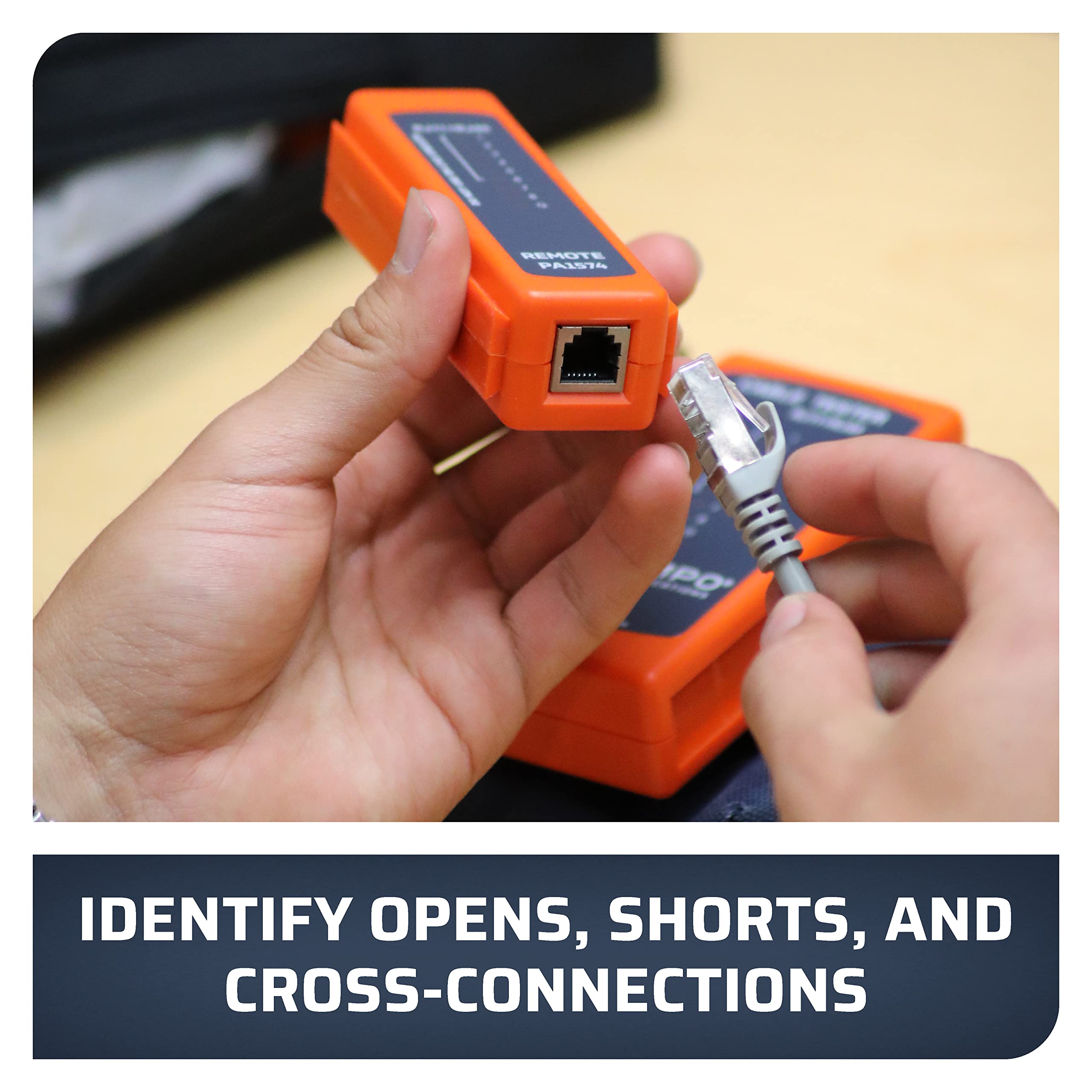 TEMPO TEMPO PA1574 RJ45 Network Cable Tester Professional Grade for Ethernet Cat5 Cat5E Cat6 RJ11 RJ12 - View 3 of 9