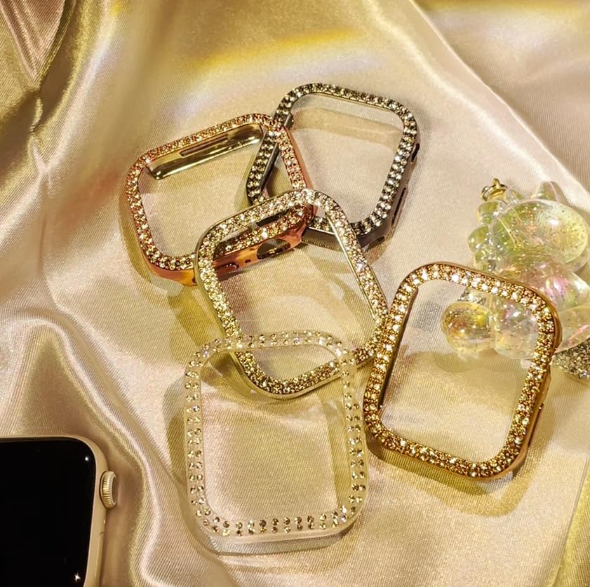 NewWays NewWays 5-Pack Bling Cases for Apple Watch 40mm Series 4 5 6 SE Sparkling Diamonds Glitter Crystal Rhinestone Protective Bumper - View 2 of 9