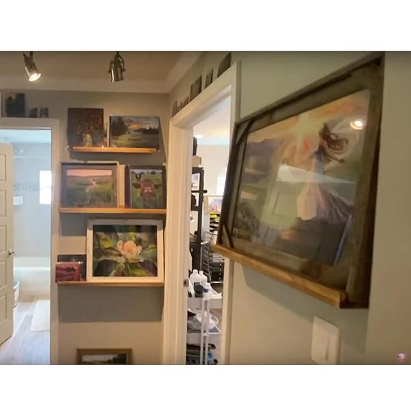 AZSKY AZSKY 48 Inch Wood Photo Ledge Shelf Set of 2 Rustic Floating Shelves for Nursery Kids Bedroom Office Bathroom Living Room Frames - View 7 of 8